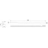 Mexen Line-B znažení lišta do skla 180 cm ľavá, inox - 181004180L