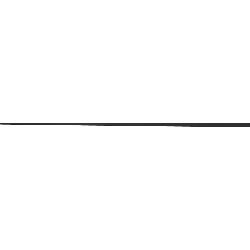 Mexen Line-B spádová lišta na sklo 180 cm ľavá, čierna - 187004180L