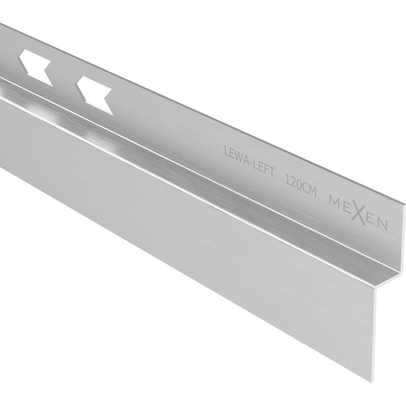 Mexen Line-B nástenná lišta 120 cm ľavá, inox - 181002120L