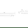 Mexen Line-B bočná lišta 120 cm ľavá, čierna - 187002120L
