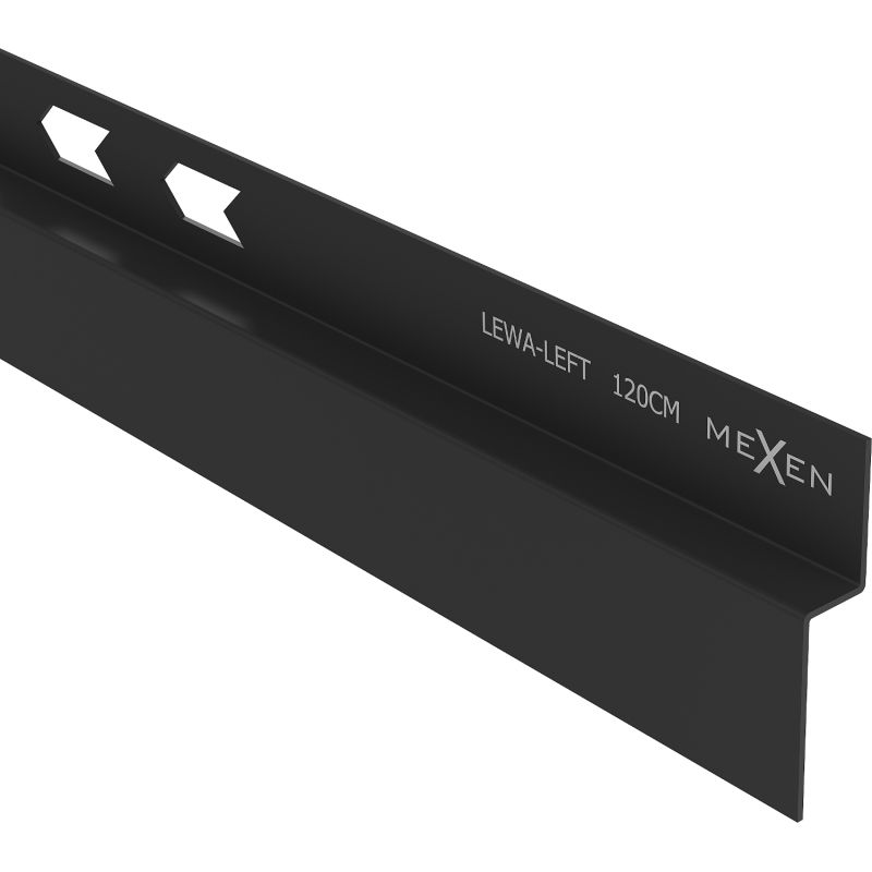 Mexen Line-B bočná lišta 120 cm ľavá, čierna - 187002120L
