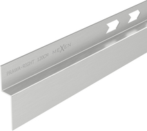 Mexen Line-B nábehová lišta pri stene 120 cm pravá, inox - 181002120R