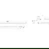 Mexen Line-B nástenná etapa 180 cm ľavá, zlatá - 185002180L