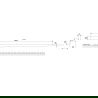 Mexen Line-B spádová lišta do skla 180 cm pravá, inox - 181004180R