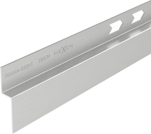 Mexen Line-B lišta so sklonom pri stene 180 cm pravá, inox - 181002180R
