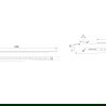 Mexen Line-B stenová spádová lišta 180 cm pravá, inox - 181002180R