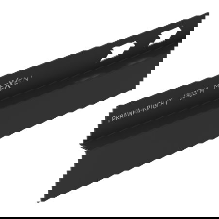 Mexen Line-B stenová odkvapová lišta 180 cm pravá, čierna - 187002180R