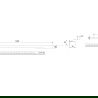 Mexen Line-B lišta spádová pre sklo 120 cm ľavá, inox - 181004120L