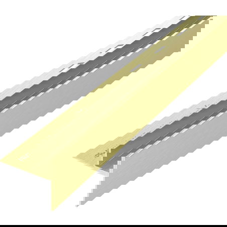 Mexen Line-B sklonený profil pre sklo 120 cm pravý, zlatá kefka - 185504120R