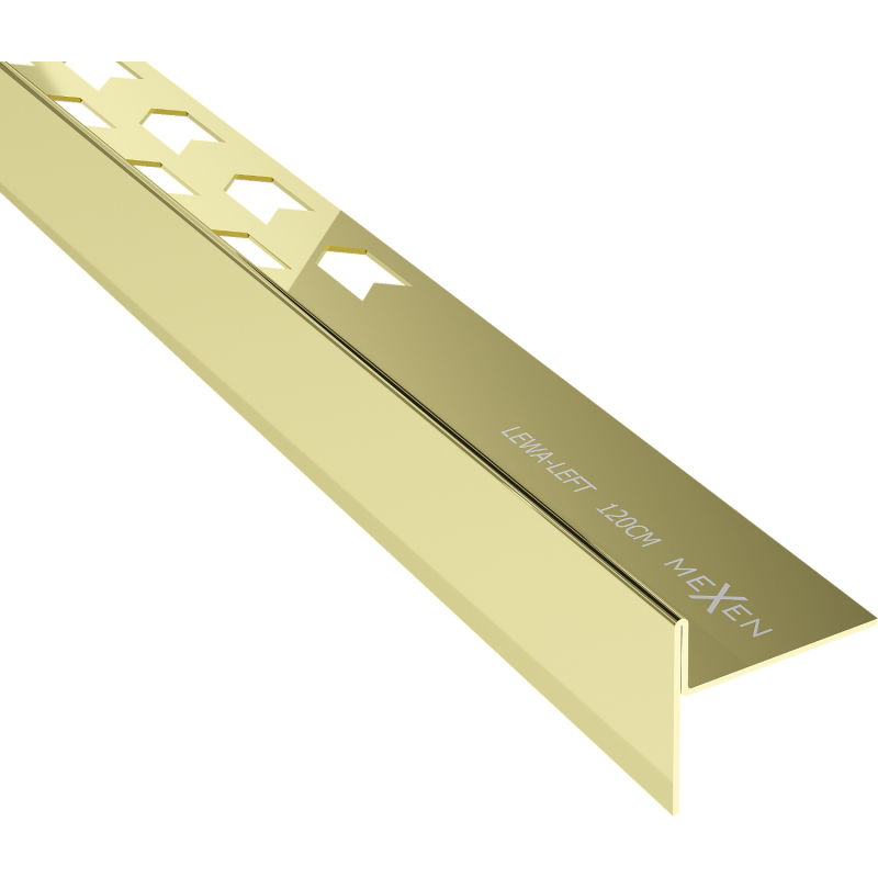 Mexen Line-B podlahová spádová lišta 120 cm ľavá, zlatá - 185001120L