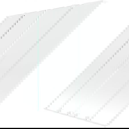 Mexen Velar L Duo vaňová zábrana 2-krídlový rozťahovací 140 x 150 cm, transparentný, biely - 896-140-003-02-20