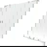 Mexen Velar L Duo vanová zástena, 2-krídlová posuvná 160 x 150 cm, priehľadná, brúsený nikel - 896-160-003-02-97