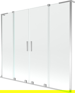 Mexen Velar L Duo vaňový paraván 2-krídlový posuvný 170 x 150 cm, transparentný, chróm - 896-170-003-02-01
