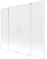 Mexen Velar L Duo vaňová zábrana 2-krídlová posuvná 170 x 150 cm, transparentná, biela - 896-170-003-02-20