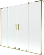 Mexen Velar L Duo vaňový paraván 2-krídlový posuvný 170 x 150 cm, transparentný, zlatý - 896-170-003-02-50