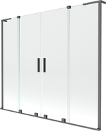 Mexen Velar L Duo vaňová zástena 2-krídlová posuvná 170 x 150 cm, transparentná, gun metal - 896-170-003-02-95