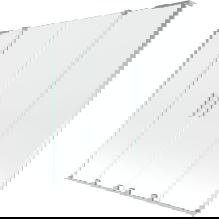 Mexen Velar L Duo dvojkrídlový sprchový záves 200 x 150 cm, priehľadný, chróm - 896-200-003-02-01