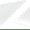 Mexen Velar L Duo skladací dvojdverový vaňový paravan 200 x 150 cm, transparentný, biely - 896-200-003-02-20