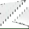 Mexen Velar L Duo dvojkrídlový zasúvací vaňový paraván 200 x 150 cm, transparentný, čierny - 896-200-003-02-70