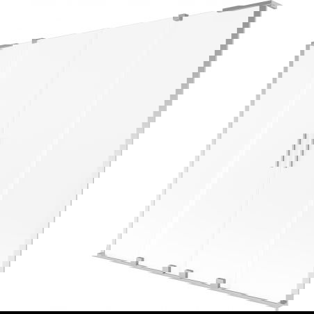 Mexen Velar L Duo dvojkrídlová vaňová zástena posuvná 200 x 150 cm, šerbel, chróm - 896-200-003-32-01