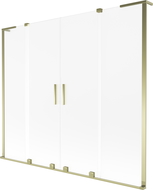 Mexen Velar L Duo vaňová zásteny 2-krídlová zasúvacia 200 x 150 cm, mrazené, zlaté - 896-200-003-32-50
