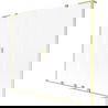 Mexen Velar L Duo vaňová zástena, dvojkrídlová posuvná 200 x 150 cm, matné sklo, kartáčovaná zlatá - 896-200-003-32-55