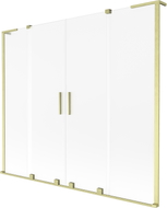 Mexen Velar L Duo vaňová zástena 2-krídlová posuvná 200 x 150 cm, matná, zlatá kartáčovaná - 896-200-003-32-55