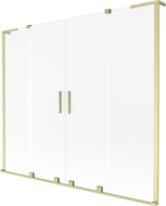 Mexen Velar L Duo vaňová zásteny 2-krídlové posuvné 200 x 150 cm, mrazené, zlaté kartáčované - 896-200-003-32-55