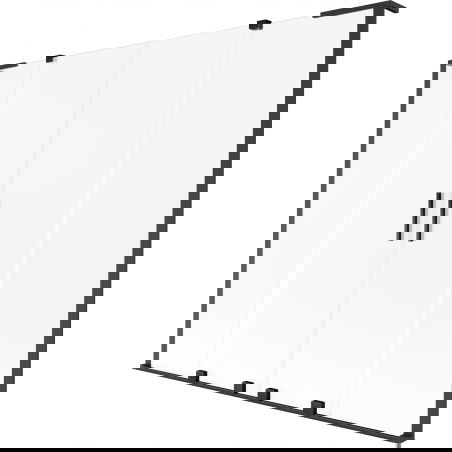 Mexen Velar L Duo vaňová zástena 2-krídlová posuvná 200 x 150 cm, matná, čierna - 896-200-003-32-70