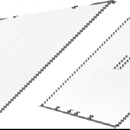 Mexen Velar L Dvojité sprchové paravány 2-krídlové posuvné 200 x 150 cm, mrazene, zbraňová metalíza - 896-200-003-32-95