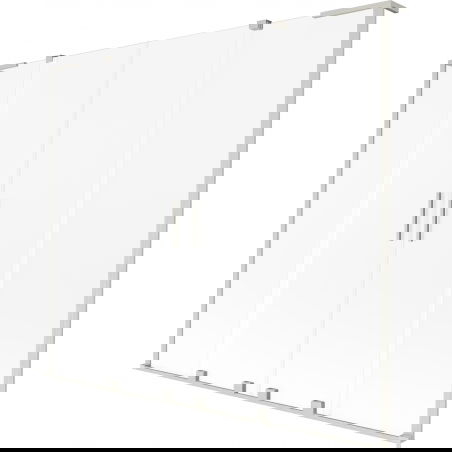 Mexen Velar L Duo vaňová zástena 2-krídlová posuvná 200 x 150 cm, matné sklo, brúsený nikel - 896-200-003-32-97