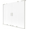 Mexen Velar L Duo vaňový paraván 2-krídlový posuvný 200 x 150 cm, mrazový, kartáčovaný nikel - 896-200-003-32-97