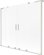 Mexen Velar L Duo vaňová zástena 2-krídlová posuvná 200 x 150 cm, matné sklo, brúsený nikel - 896-200-003-32-97