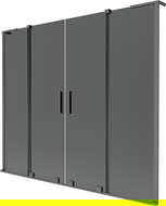 Mexen Velar L Duo paraván vaňový 2-krídlový posuvný 200 x 150 cm, grafit, gun metal - 896-200-003-42-95