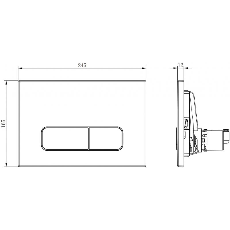 Mexen Fenix Air 02 pneumatické splachovacie tlačidlo, chróm lesklý - 6A0201