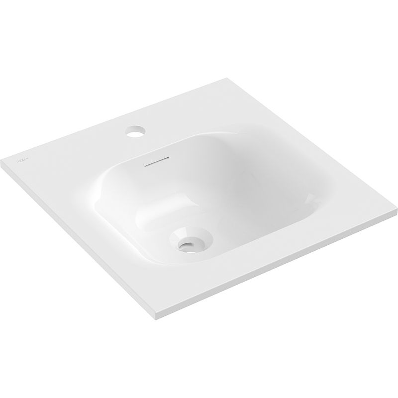 Mexen Vela umývadlo zapustené do dosky 46 x 46,5 cm, biely lesk - 25234500