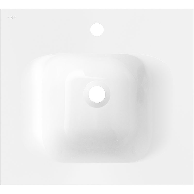Mexen Vela umývadlo zapustené do dosky 51 x 46,5 cm, biely lesk - 25235000