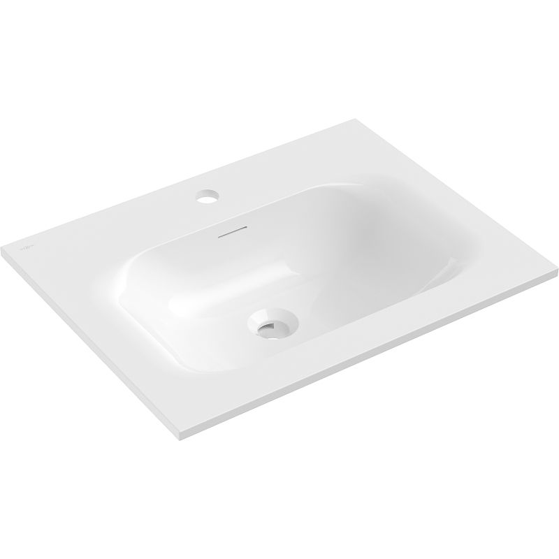 Mexen Vela vstavané umývadlo do dosky 61 x 46,5 cm, biely lesk - 25236000