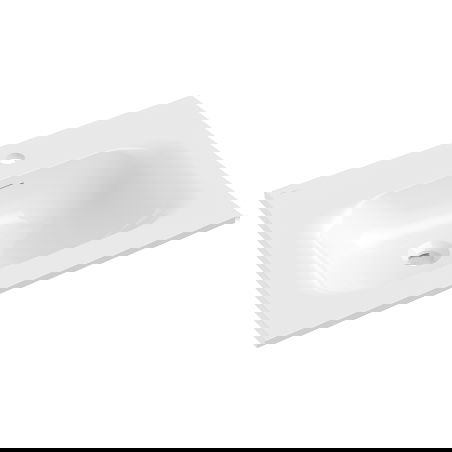 Mexen Vela umývadlo zapustené do dosky 61 x 46,5 cm, biely lesk - 25236000