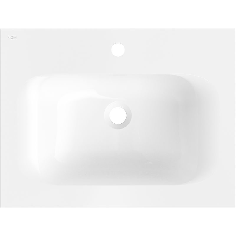 Mexen Vela umývadlo zapustené do dosky 61 x 46,5 cm, biely lesk - 25236000