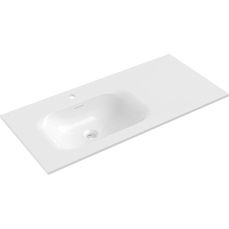 Mexen Vela umývadlo zapustené v doske ľavé 101 x 46,5 cm, biely lesk - 25231000L