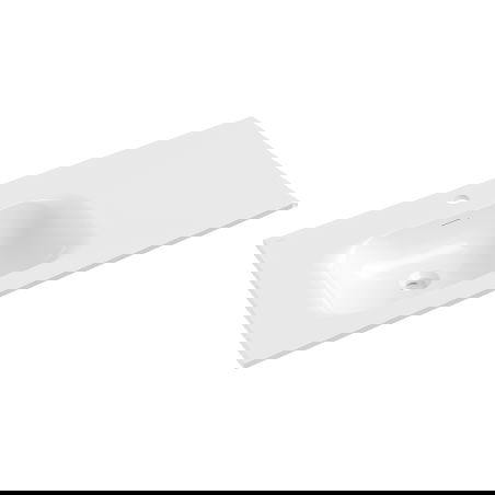 Mexen Vela umývadlo zapustené v dosku ľavé 101 x 46,5 cm, biela lesk - 25231000L