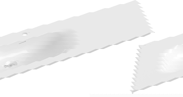 Mexen Vela umývadlo zapustené v dosku ľavé 101 x 46,5 cm, biela lesk - 25231000L