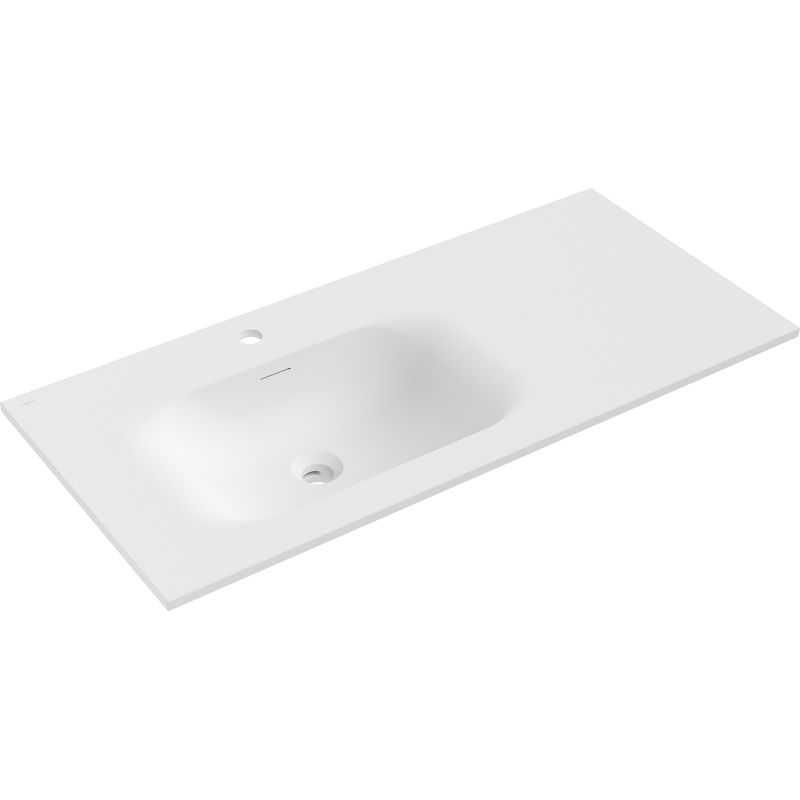 Mexen Vela umývadlo zapustené do pultu ľavé 101 x 46,5 cm, biela matná - 25231001L