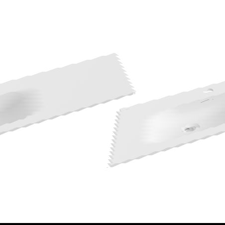 Mexen Vela umývadlo zapustené do dosky ľavá 101 x 46,5 cm, biela matná - 25231001L