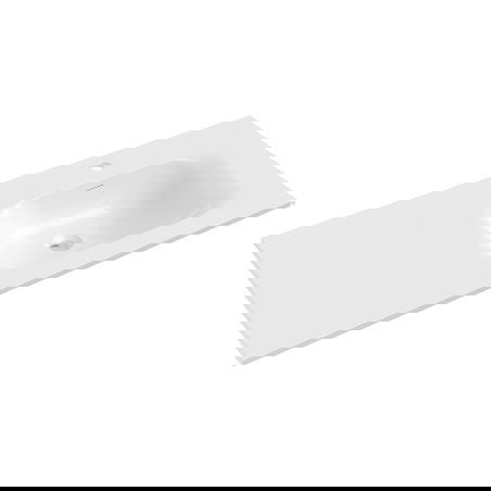 Mexen Vela umývadlo zapustené do dosky pravé 101 x 46,5 cm, biely lesk - 25231000P