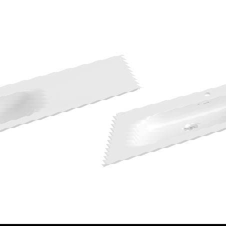 Mexen Vela umývadlo zapustené v doske ľavé 121 x 46,5 cm, biely lesk - 25231200L