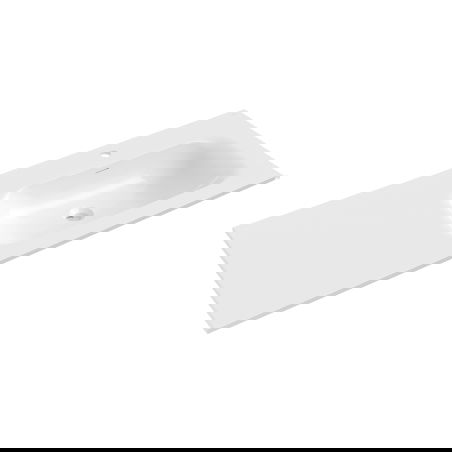 Mexen Vela umývadlo zapustené do dosky pravé 121 x 46,5 cm, biela lesk - 25231200P