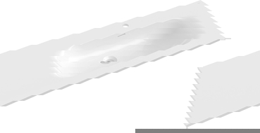 Mexen Vela umývadlo zapustené do dosky pravé 121 x 46,5 cm, biela lesk - 25231200P