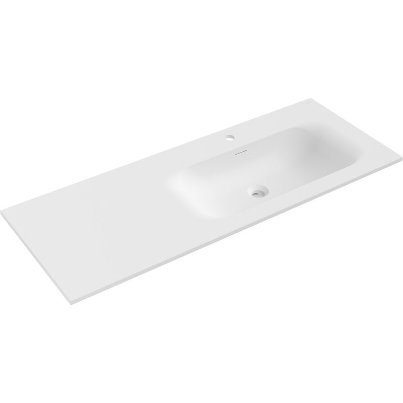 Mexen Vela umývadlo zapustené do dosky pravé 121 x 46,5 cm, biela matná - 25231201P